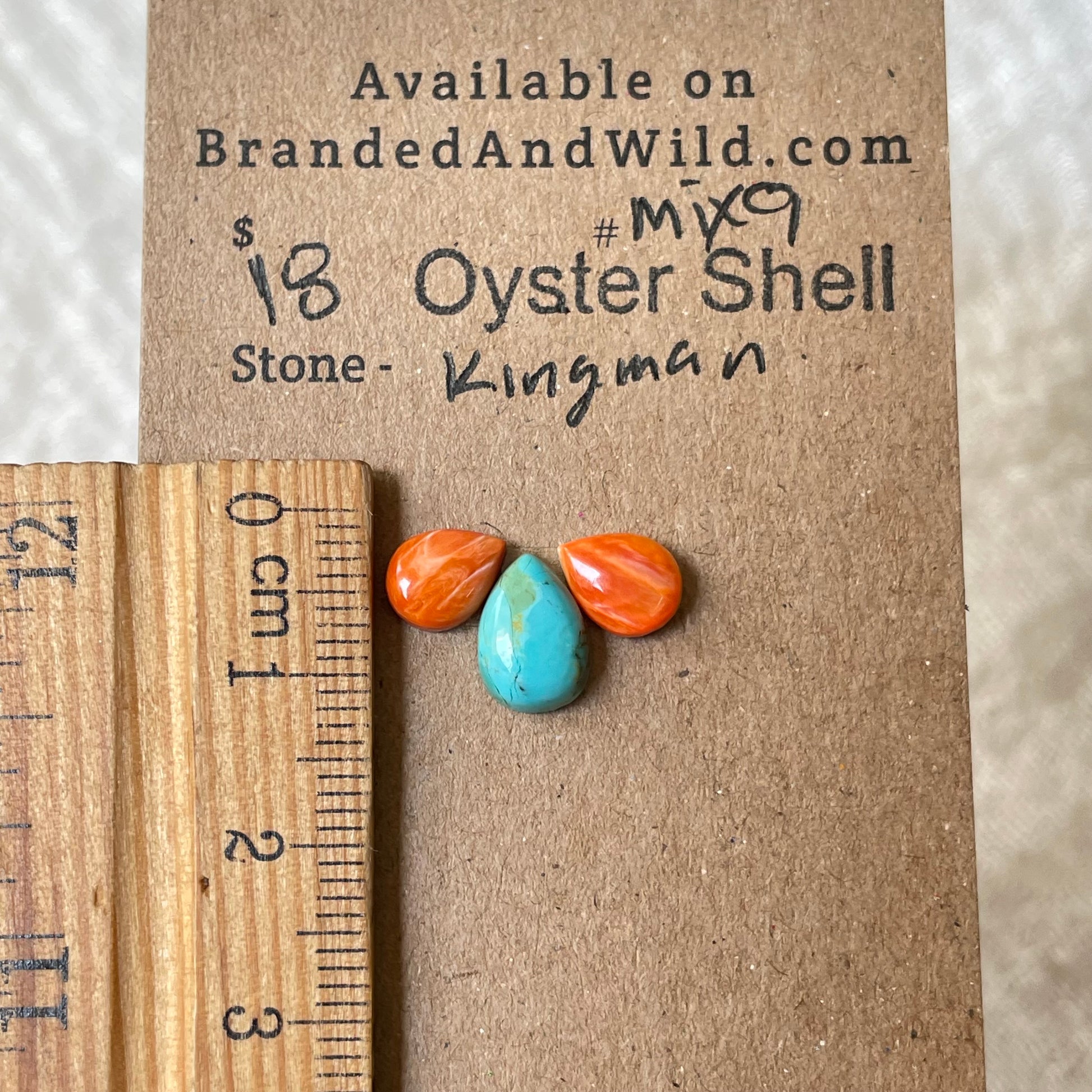 Kingman / Oyster Shell Cabochon - Mix9 8B3FC5F9-7021-4EB1-97BF-E541833DEF69 Brandedandwild.com