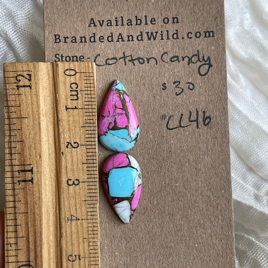 Cotton Candy Cabochon - CC46 8B58D0D1-CD64-4927-9374-0F67BCF3AED2 Brandedandwild.com
