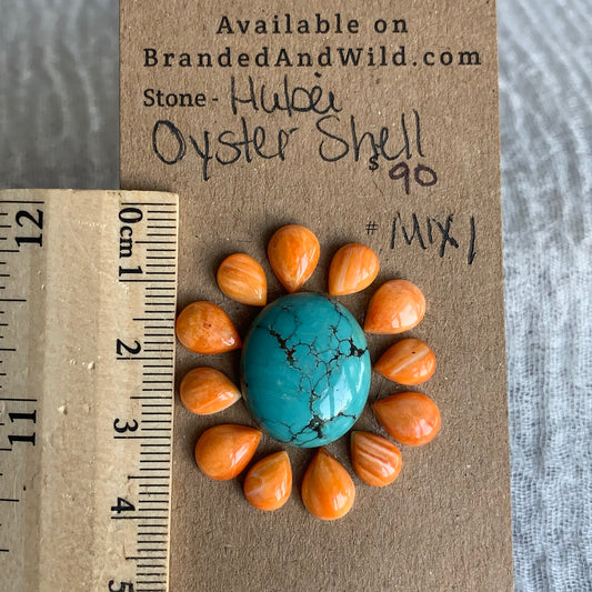 Hubei / Oyster Shell Cabochon - Mix1