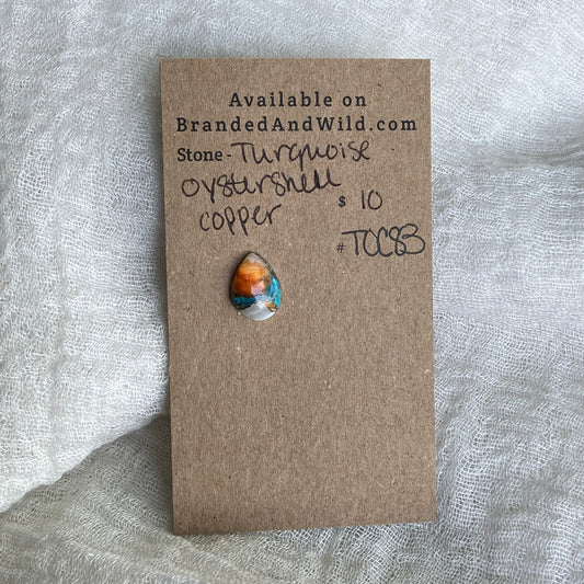 Turquoise, Oystershell, Copper Cabochon - TOC83