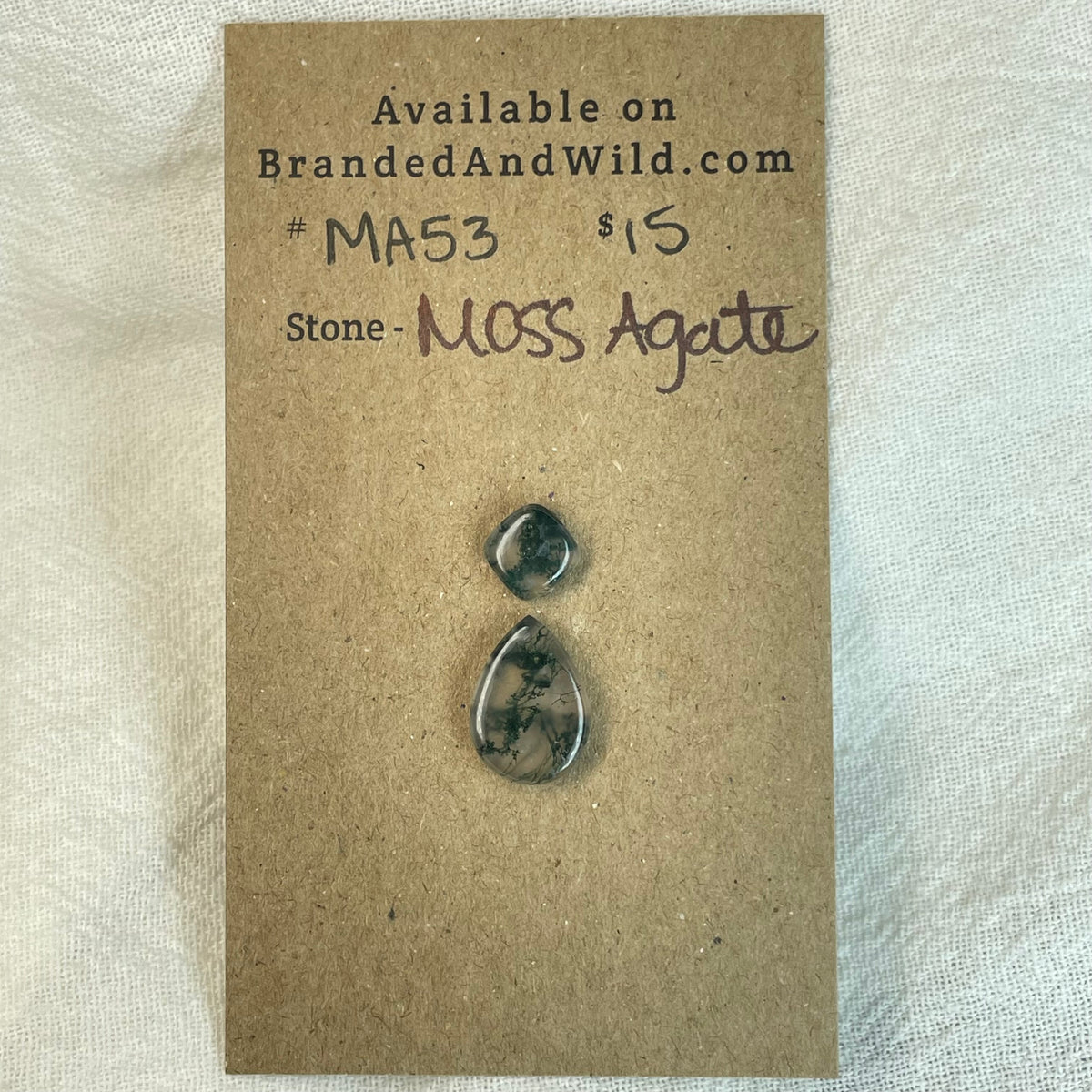 Moss Agate Cabochon - MA53 8B896ED2-6C89-4622-8571-CDB6EC9805CE Brandedandwild.com