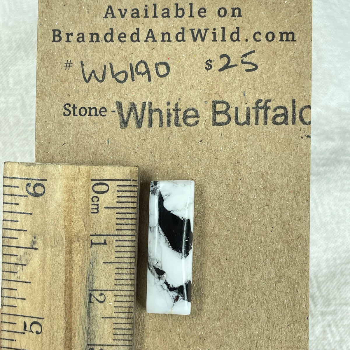 White Buffalo Cabochon - WB190 8B9D4B48-F5BD-47D3-8AAB-D7510853CA2F Brandedandwild.com