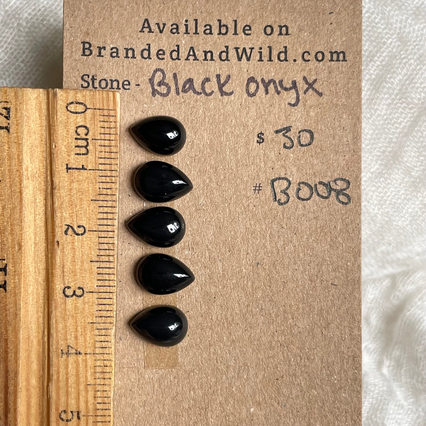 Black Onyx - Cabochon - B008 8B9E5F3E-2A95-422A-9A9E-65D50AB80A58 Brandedandwild.com