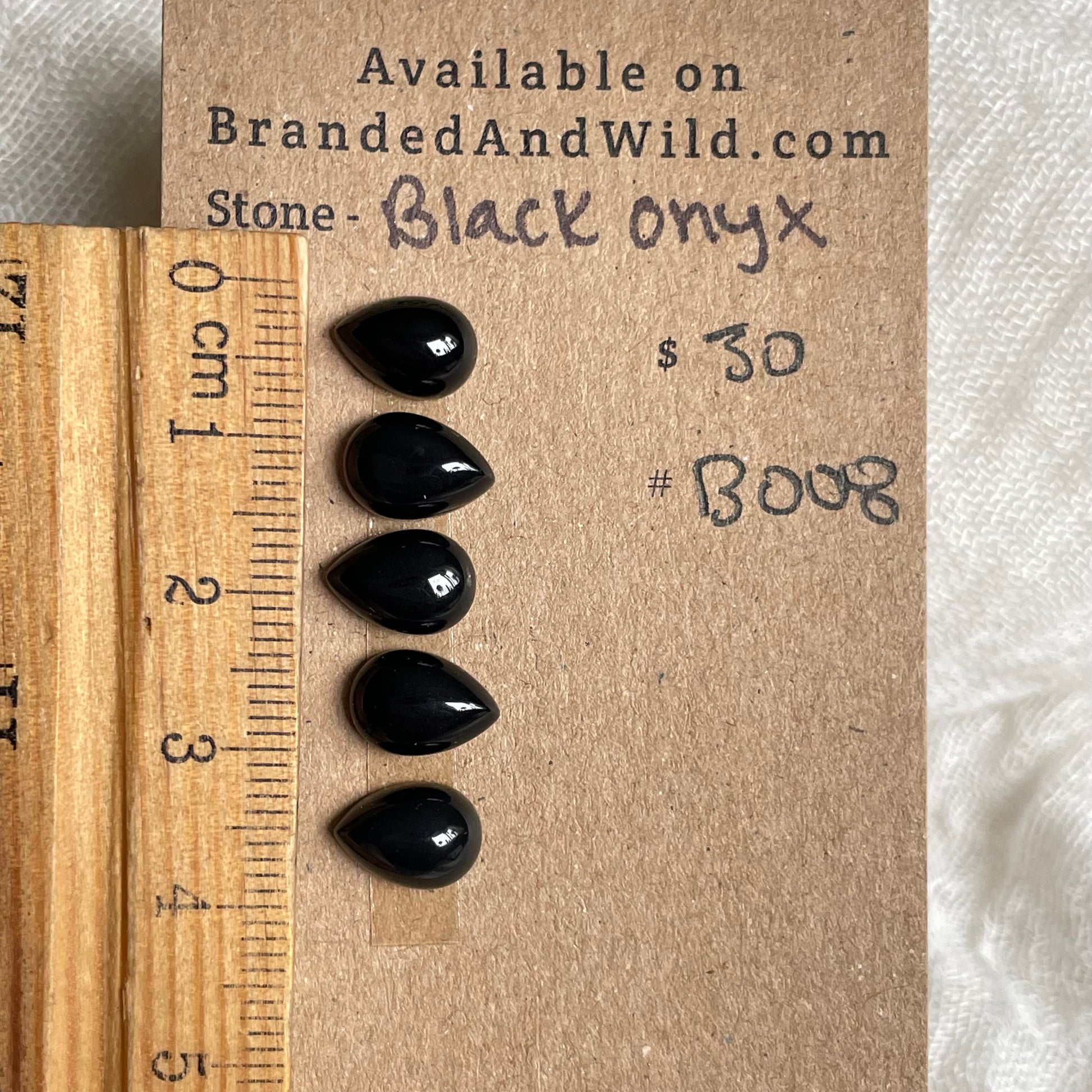 Black Onyx - Cabochon - B008 8B9E5F3E-2A95-422A-9A9E-65D50AB80A58 Brandedandwild.com