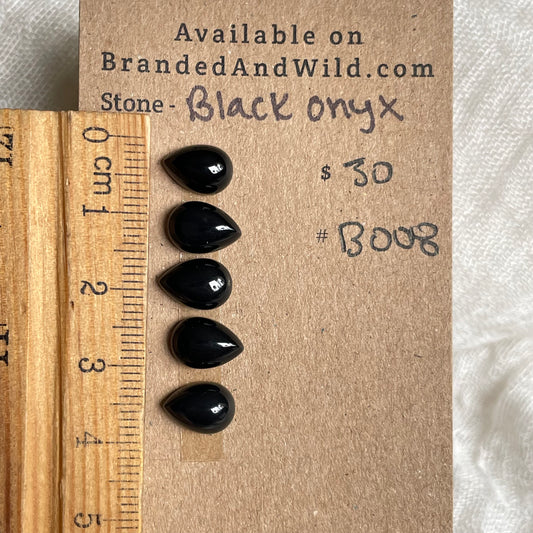 Black Onyx - Cabochon - B008 8B9E5F3E-2A95-422A-9A9E-65D50AB80A58 Brandedandwild.com