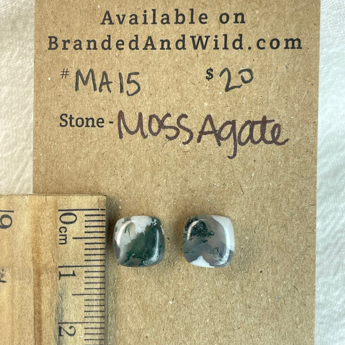 Moss Agate Cabochon - MA15 8BA44473-F1A0-4372-A2EE-82C5A3E2F7D1 Brandedandwild.com