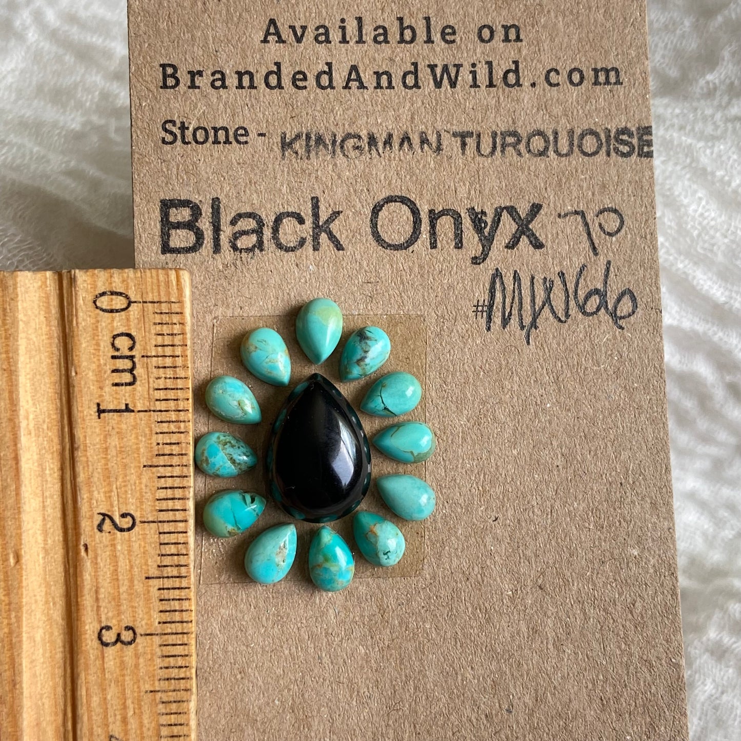 Kingman / Black Onyx Cabochon - Mix166 8BACCA77-D940-49CB-B7DF-C37B574204A4 Brandedandwild.com