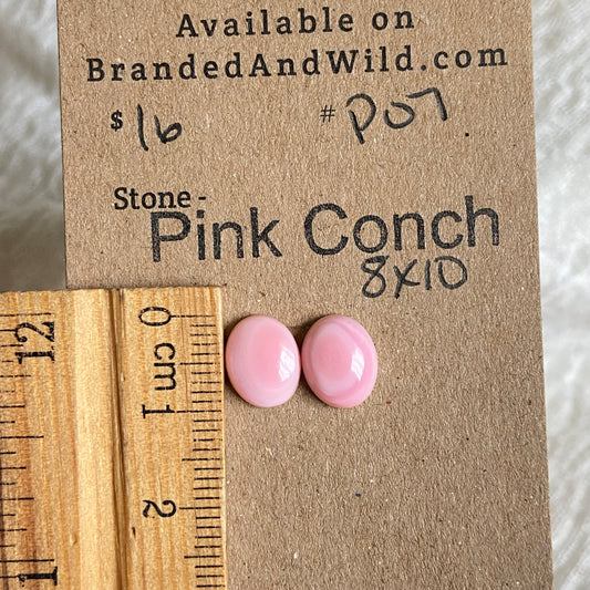 Pink Conch Cabochon - P07 8BCAD33C-1780-4280-A090-464E16F9A56F Brandedandwild.com