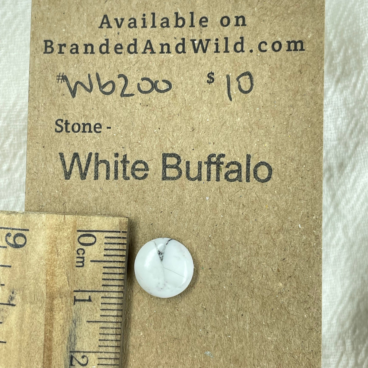 White Buffalo Cabochon - WB200 8BE0546E-C837-441C-93C9-A00824C17FD1 Brandedandwild.com