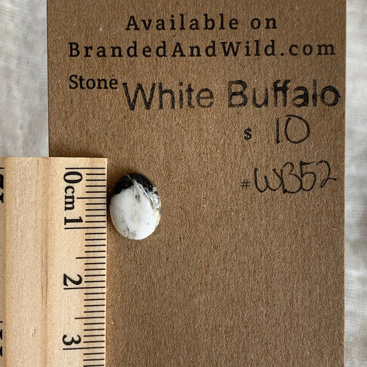 White Buffalo Cabochon - WB52
