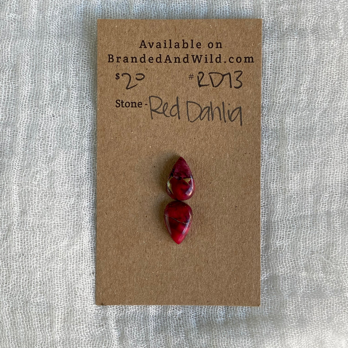 Red Dahlia Cabochon - RD73