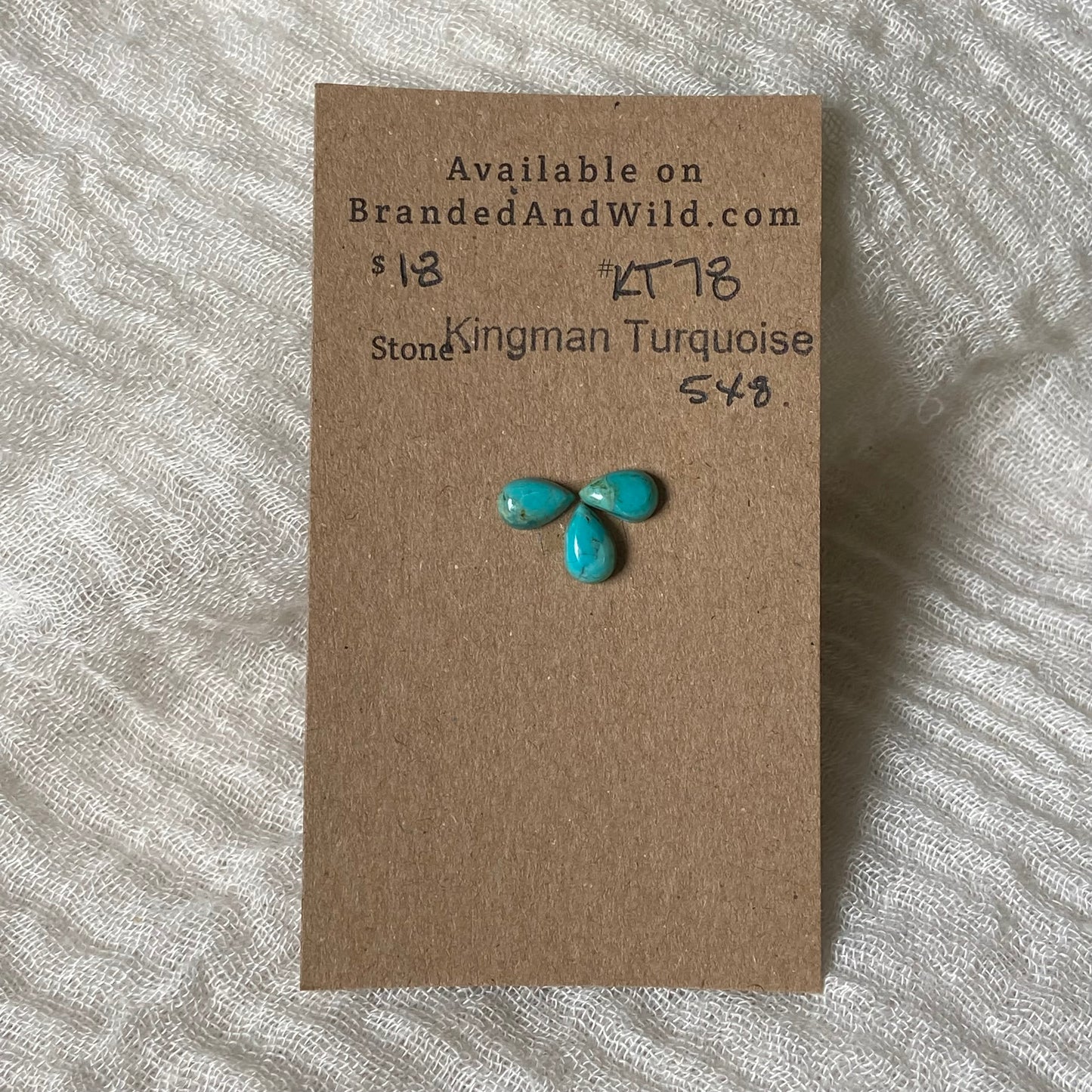 Kingman Turquoise Cabochon - KT78 8C08458D-7E0E-461D-86ED-832BD924BE81 Brandedandwild.com