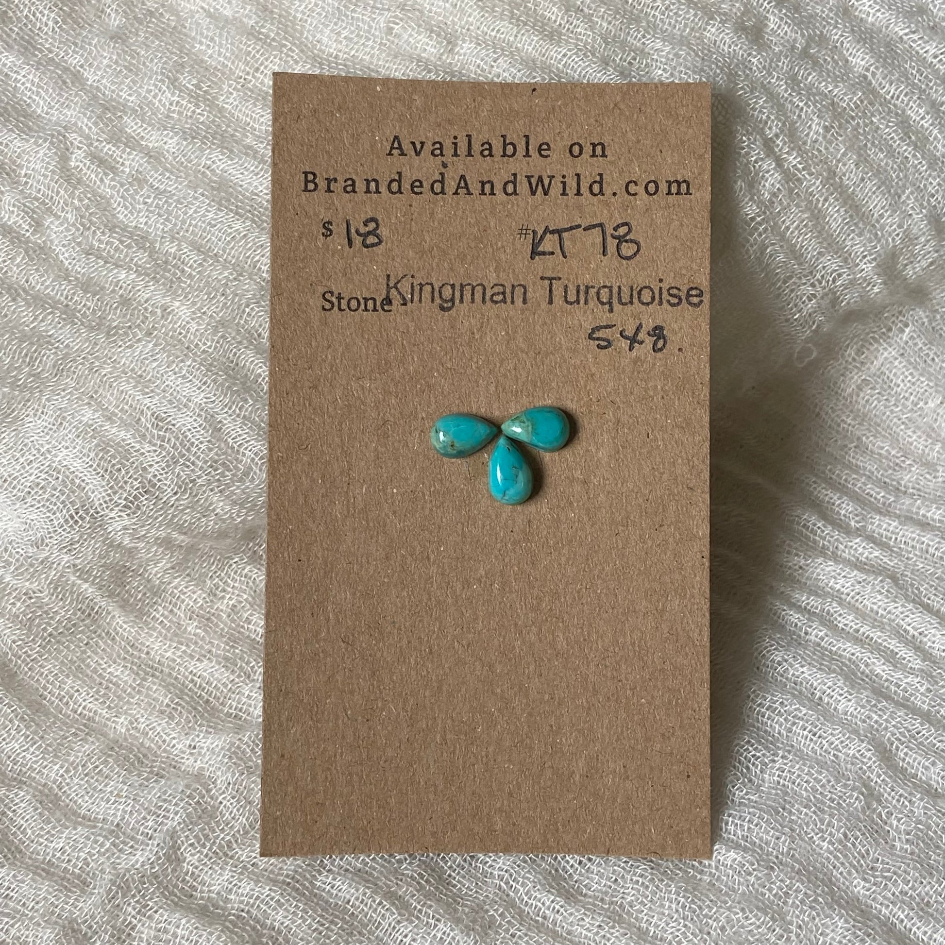 Kingman Turquoise Cabochon - KT78 8C08458D-7E0E-461D-86ED-832BD924BE81 Brandedandwild.com