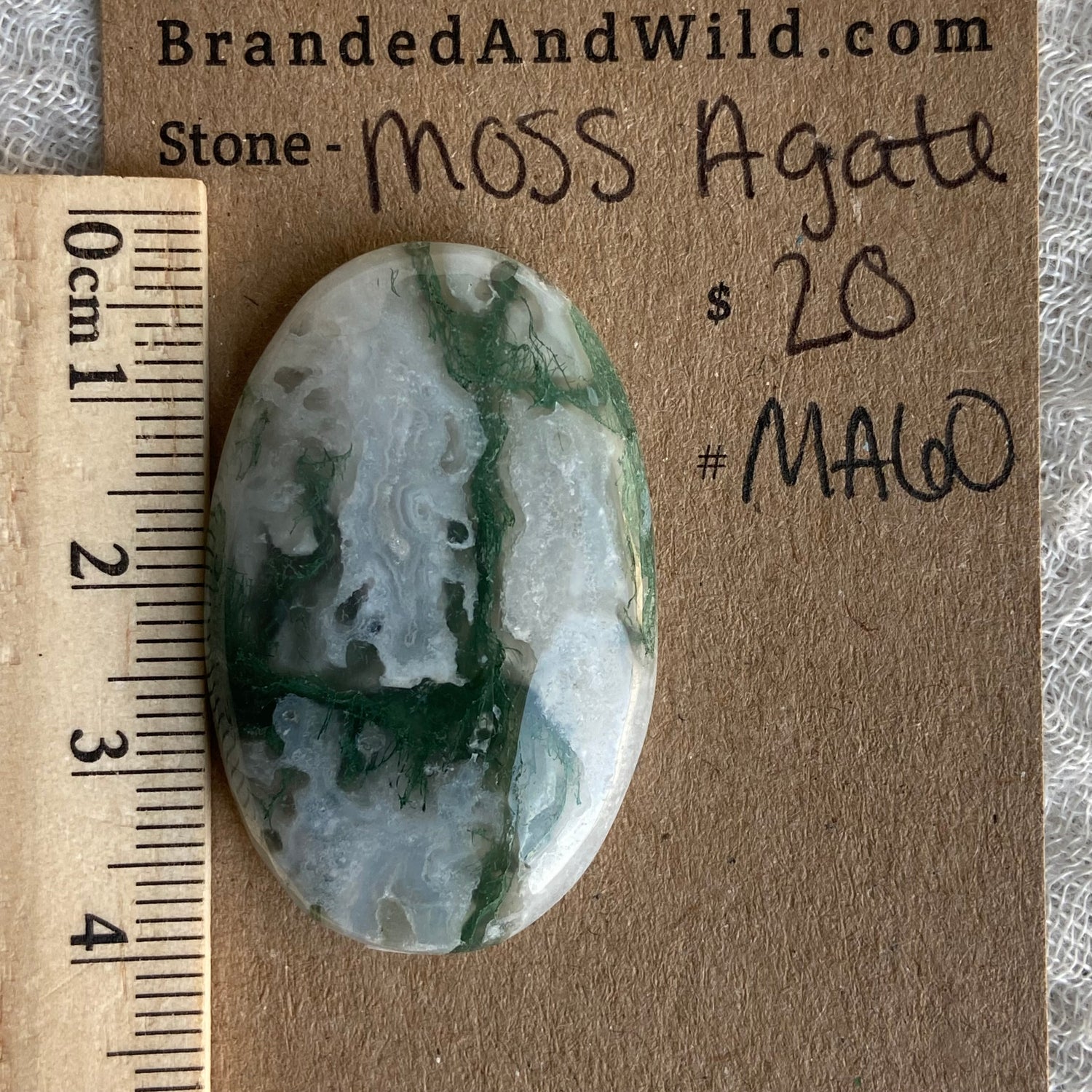 Moss Agate Cabochon - MA60 8C16D14B-A027-438F-A5B7-8CBCA185FBDE Brandedandwild.com