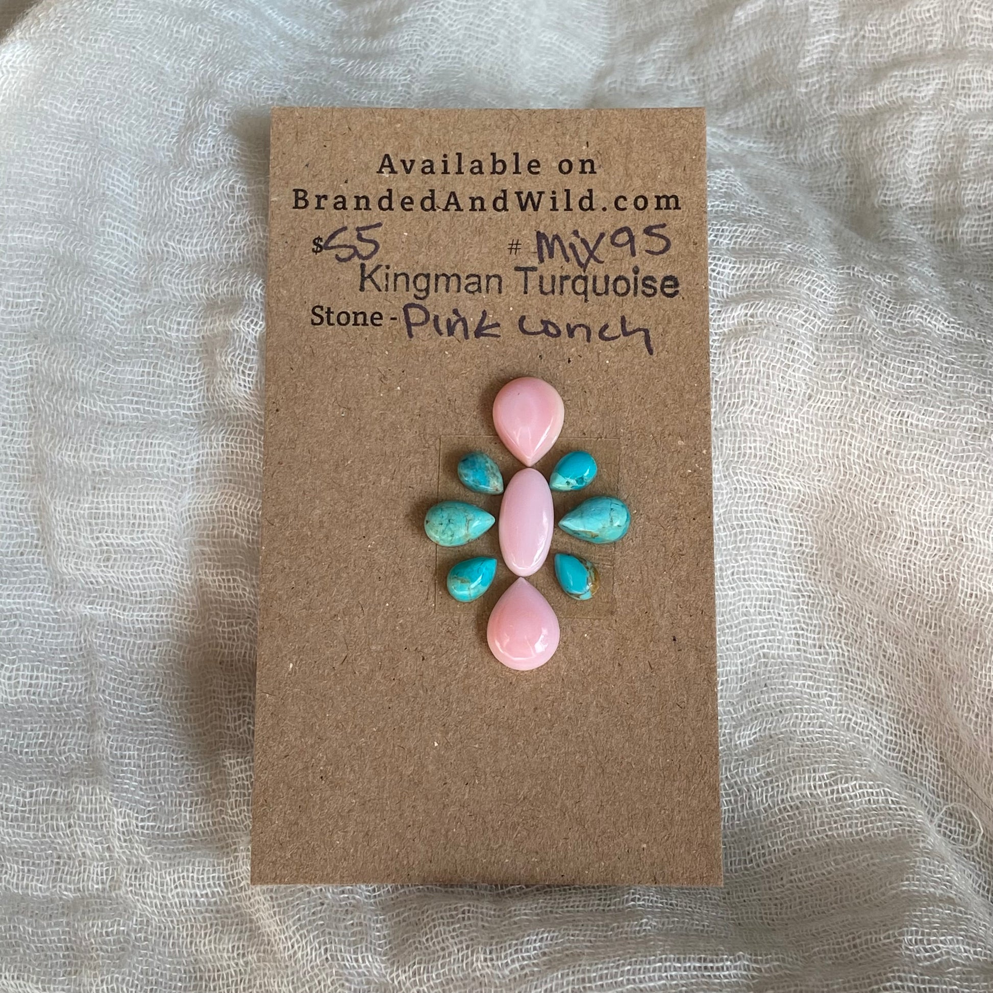 Pink Conch / Kingman Turquoise Cabochon - Mix95 8C23DFE5-4A8D-4FB0-A3CD-084390A3E7CC Brandedandwild.com
