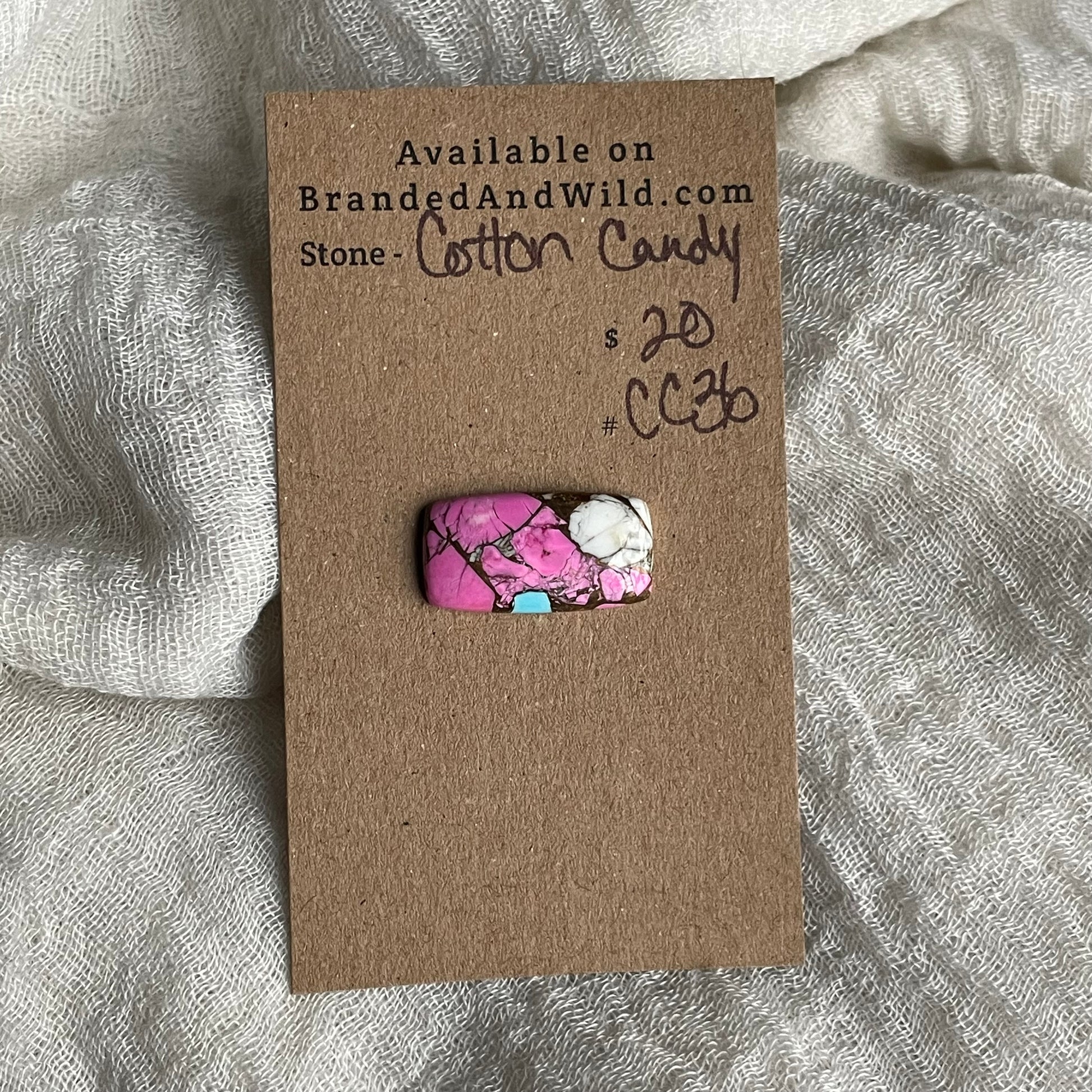 Cotton Candy Cabochon - CC36 8C2E64FF-D227-4FD7-89D1-B19B803944EC Brandedandwild.com