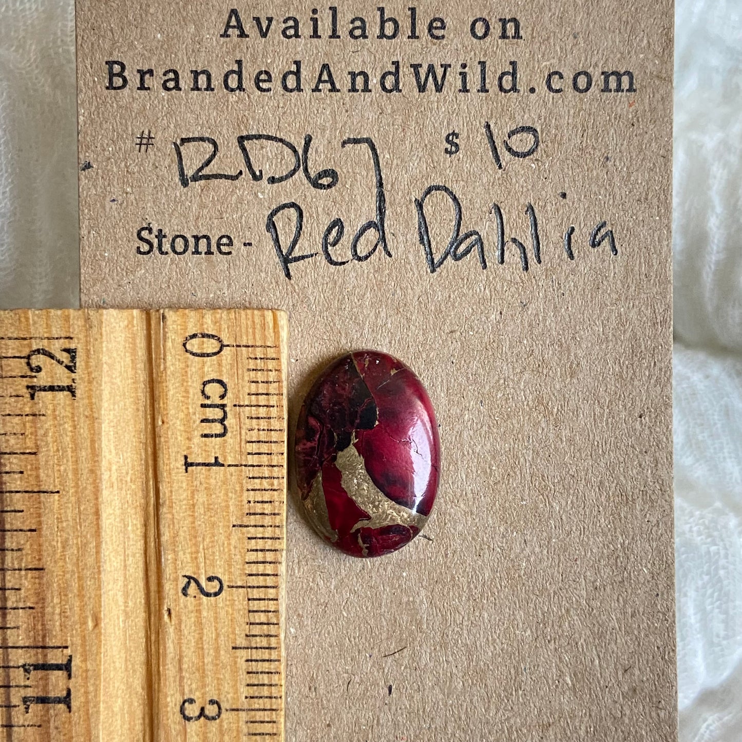Red Dahlia Cabochon - RD67