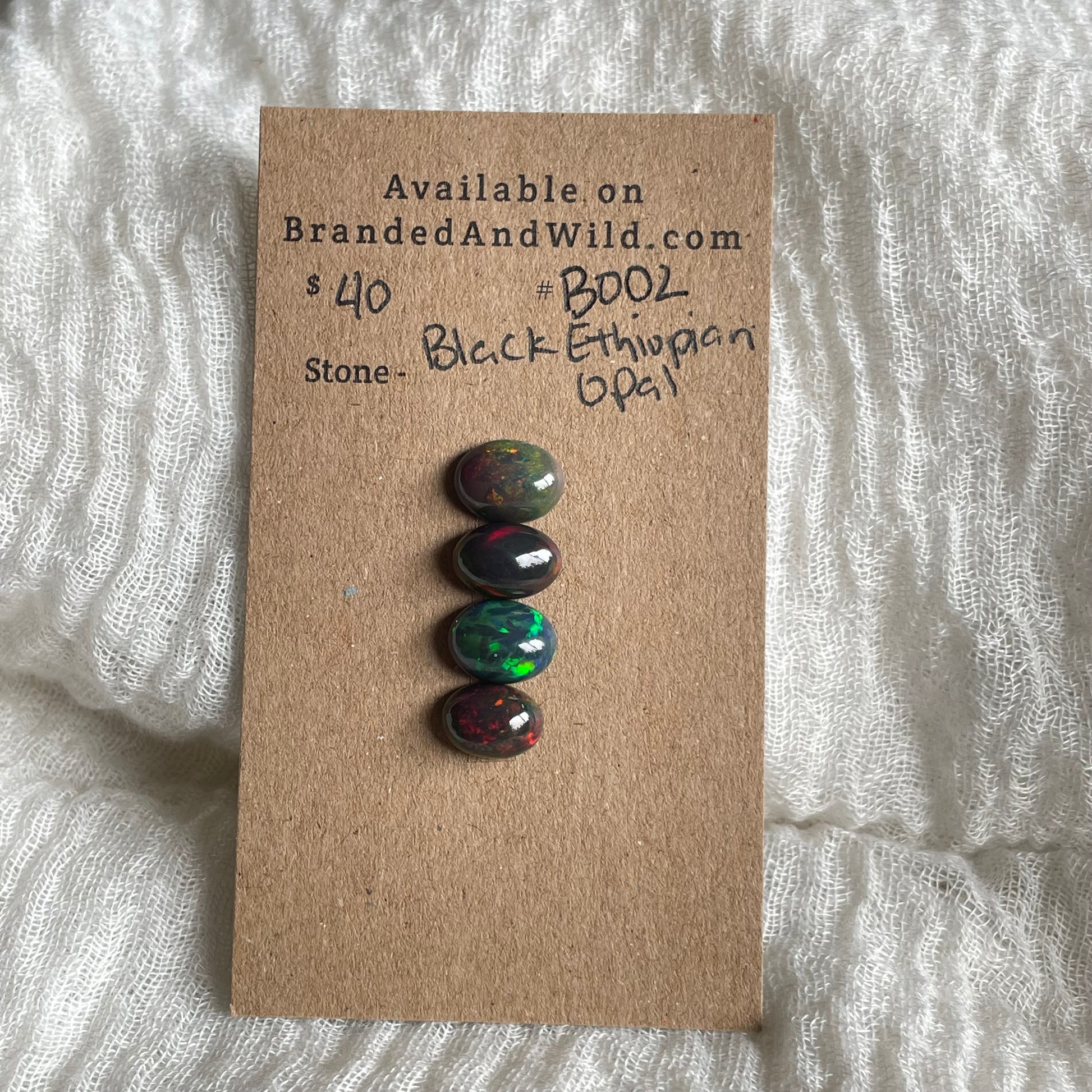 Black Opal - Cabochon - B002 8C4ADA34-A1B3-49D3-BE6D-34A20793B431 Brandedandwild.com