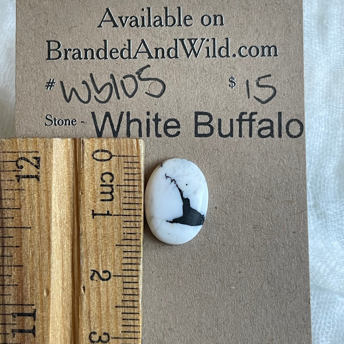 White Buffalo Cabochon - WB105