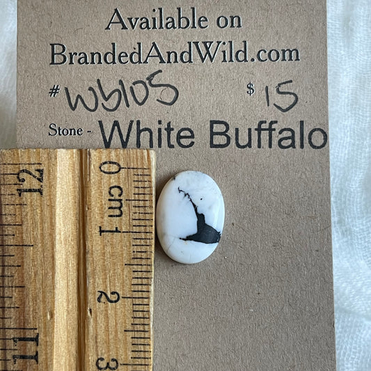 White Buffalo Cabochon - WB105
