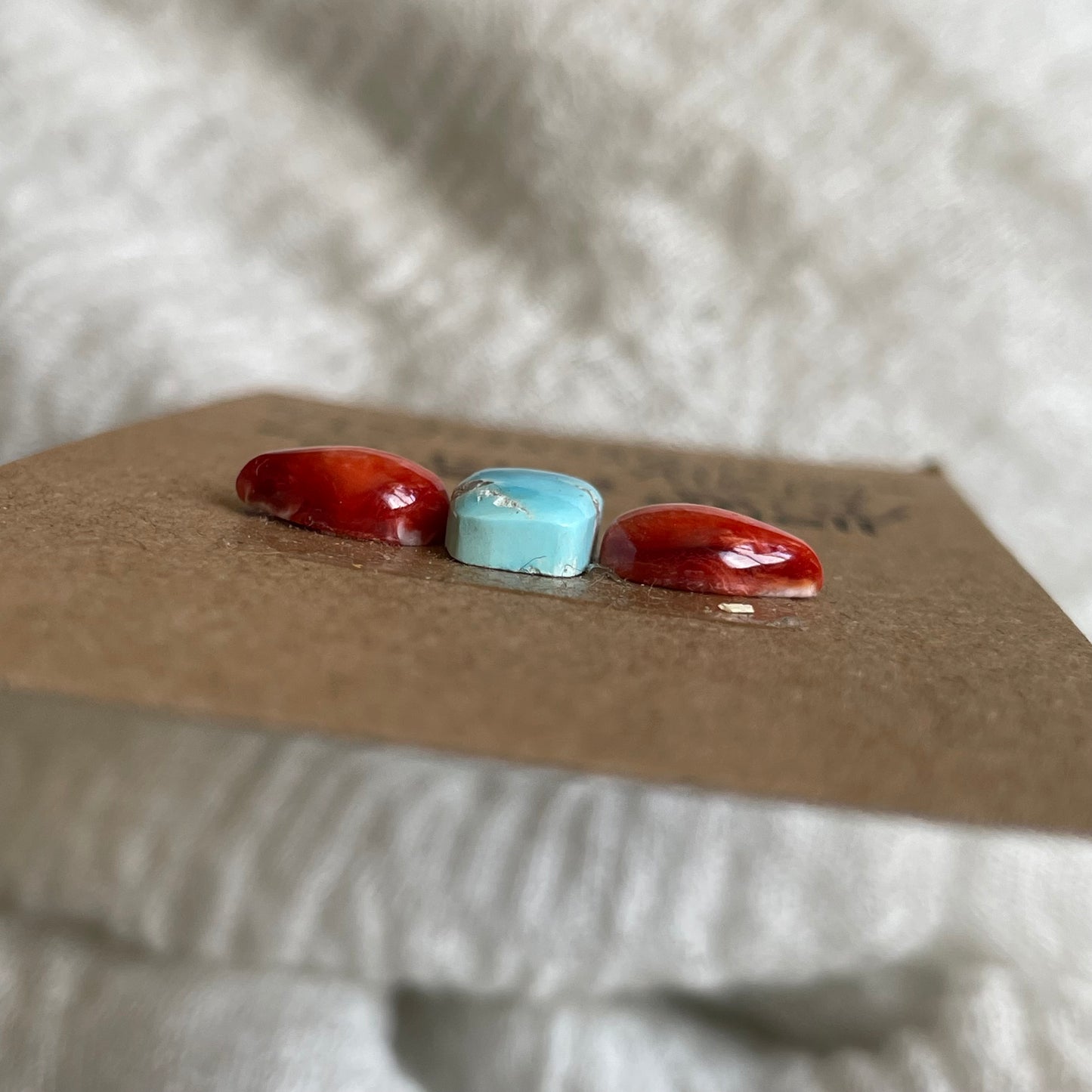Oyster Shell / Blue bird Cabochon - MIX181