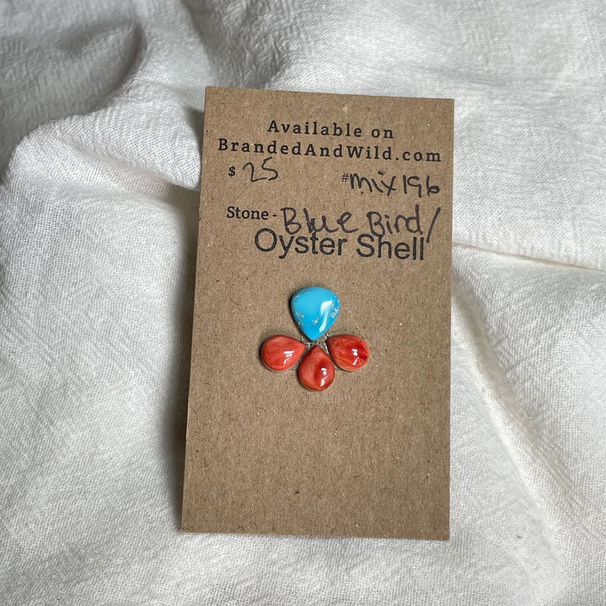 Oyster Shell / Blue Bird Cabochon - Mix196 8C60EA95-9FA4-493E-ABE2-0FEFB4041F95 Brandedandwild.com
