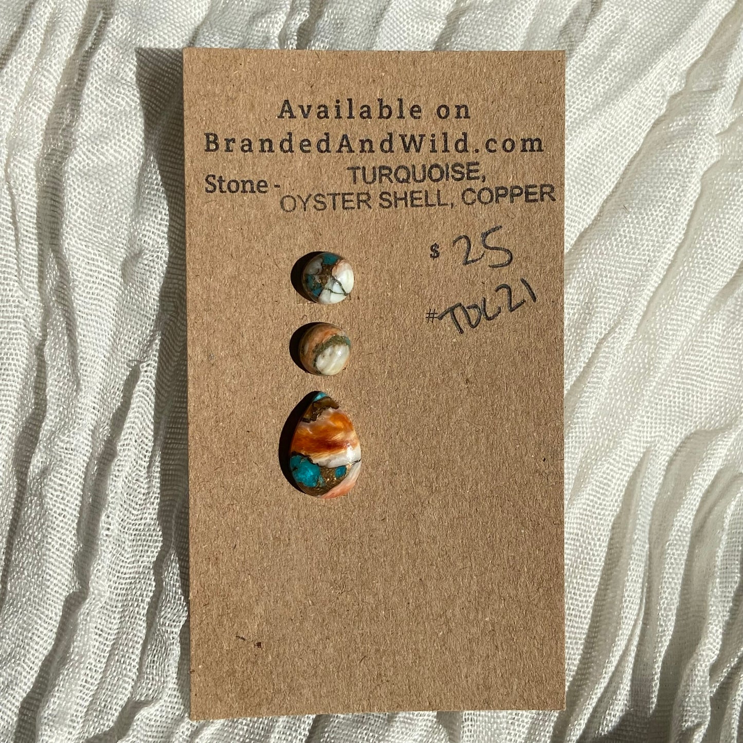 Turquoise, Oystershell, Copper Cabochon - TOC21 8C653B66-D343-4579-BEE7-7332CBD27295 Brandedandwild.com