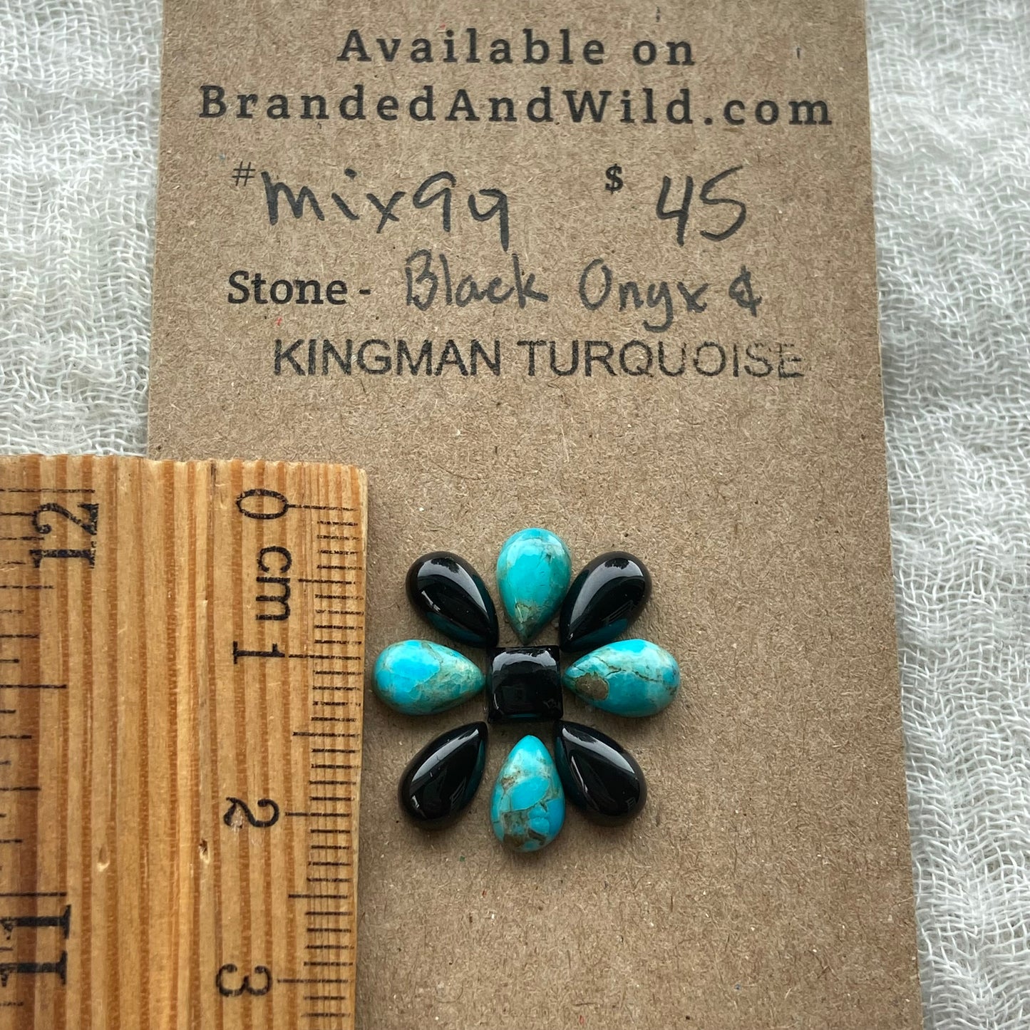 Kingman / Black Onyx Cabochon - Mix99