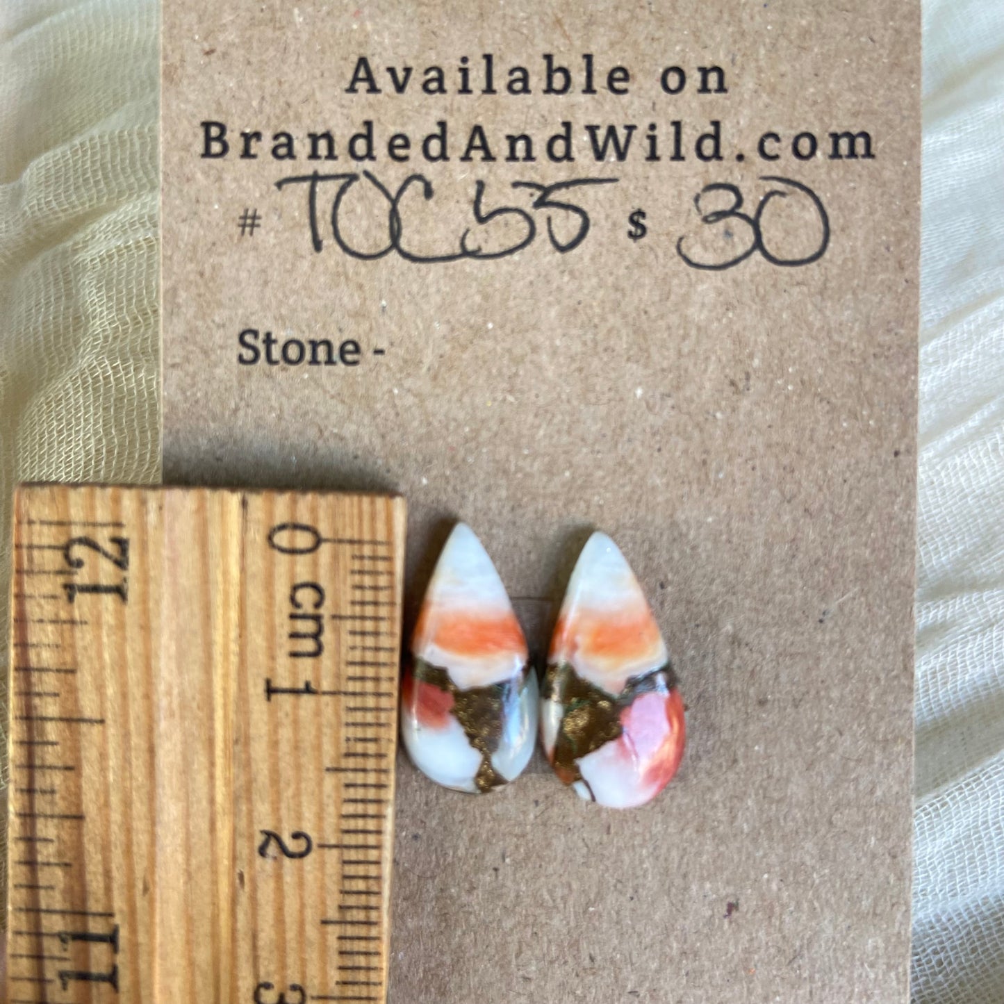 Turquoise, Oyster Shell, Copper Cabochon - TOC55 8C8AA251-2F0B-4007-A0E2-43D54FBF905A Brandedandwild.com