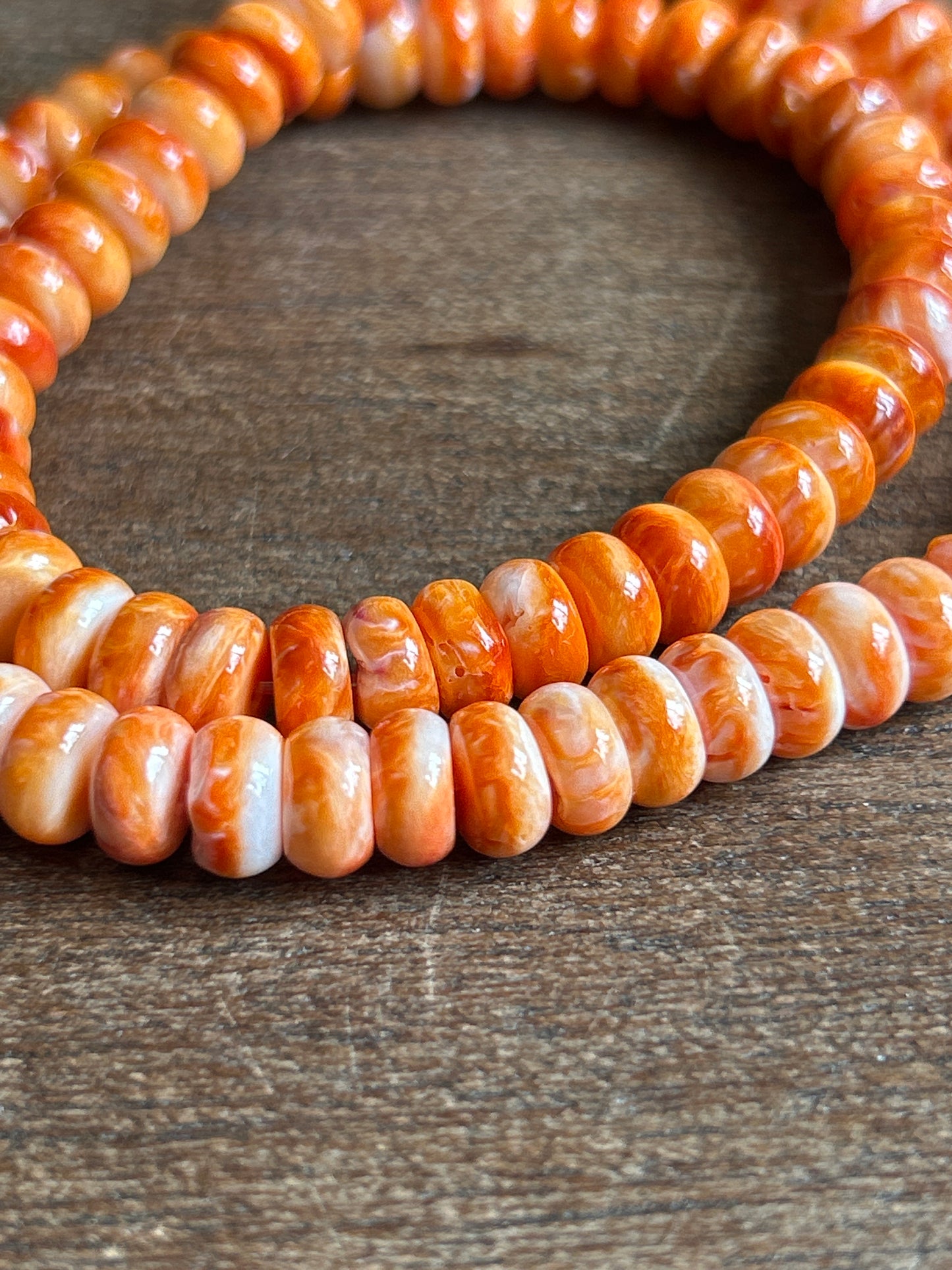 Natural Spiny Oyster
Shell Beads 8mm