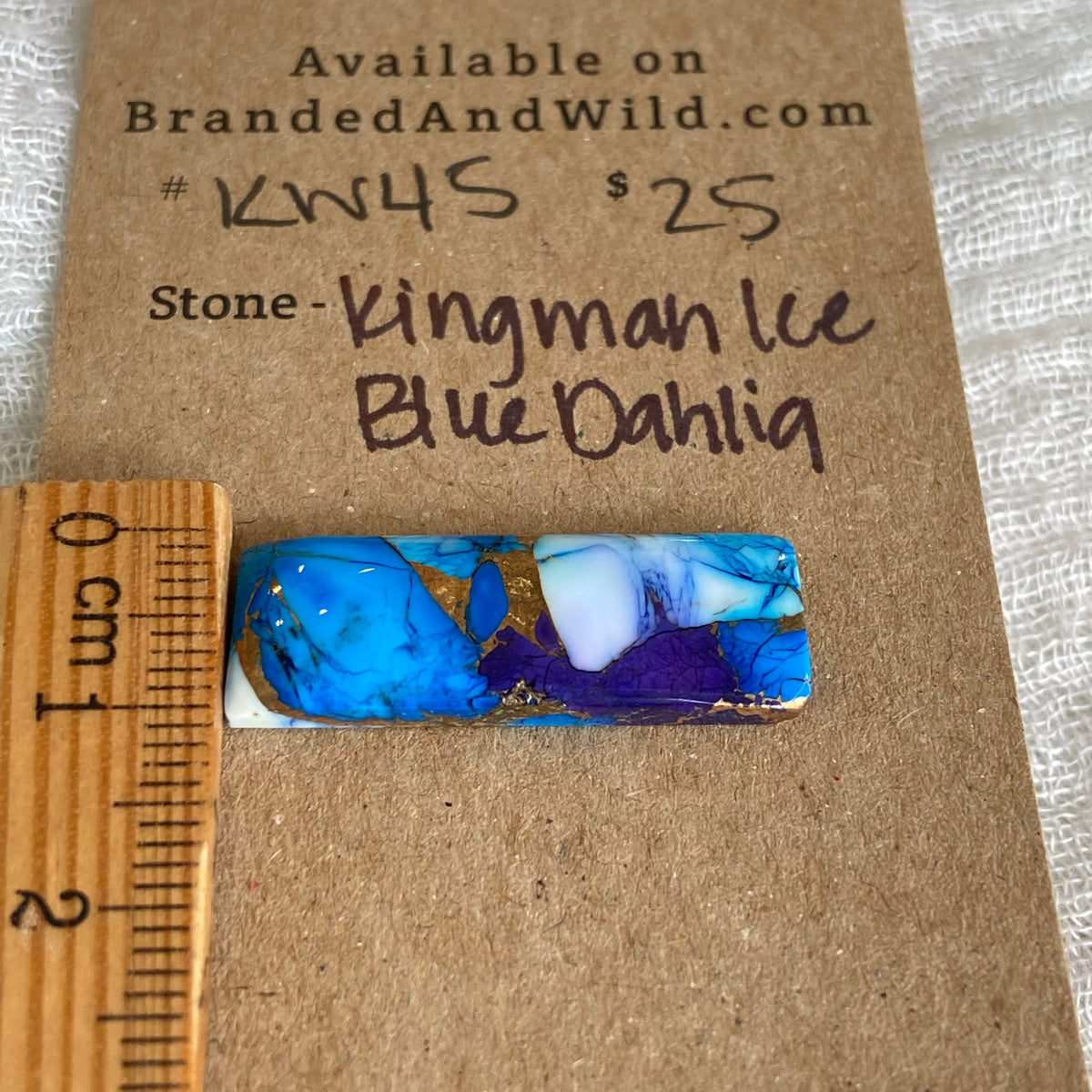 Kingman Ice Blue Dahlia Cabochon - KD45
