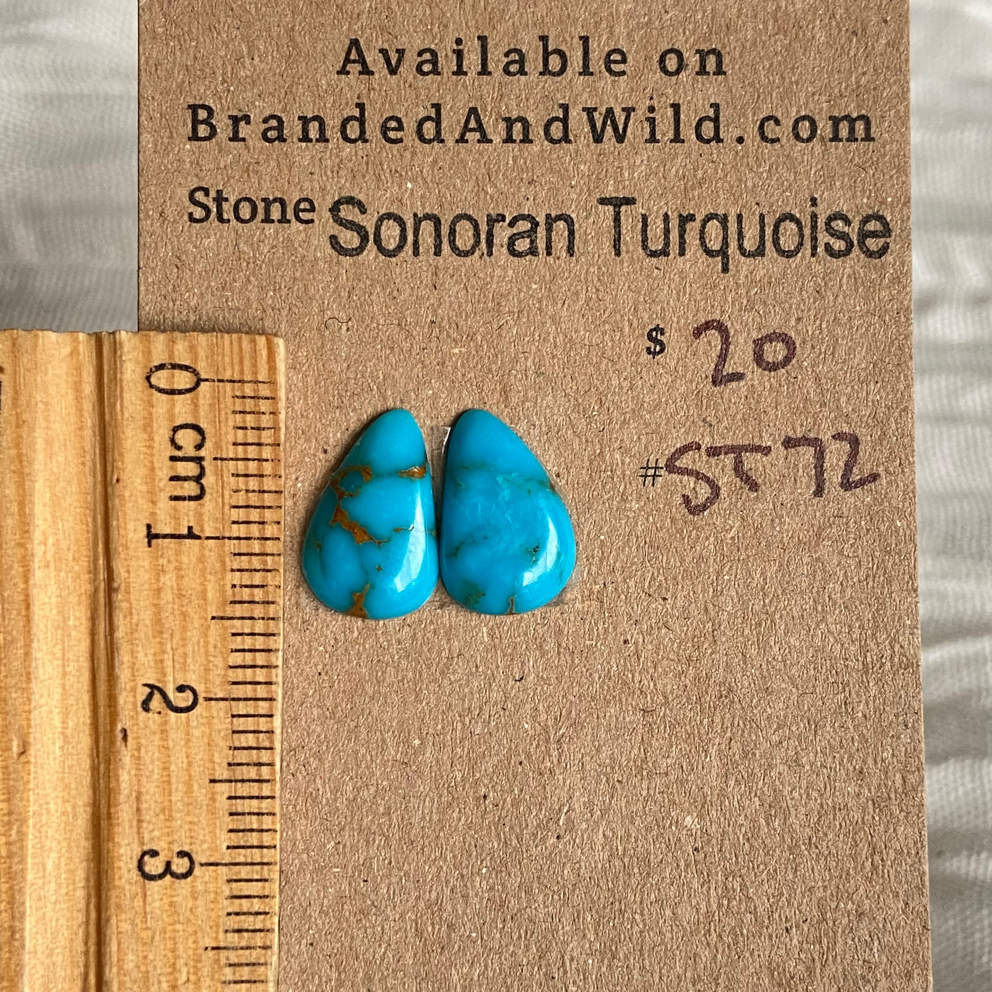 Sonoran Turquoise Cabochon - ST72 8CB3B9BF-B1A6-402E-A4F3-26DFE07FA76C Brandedandwild.com