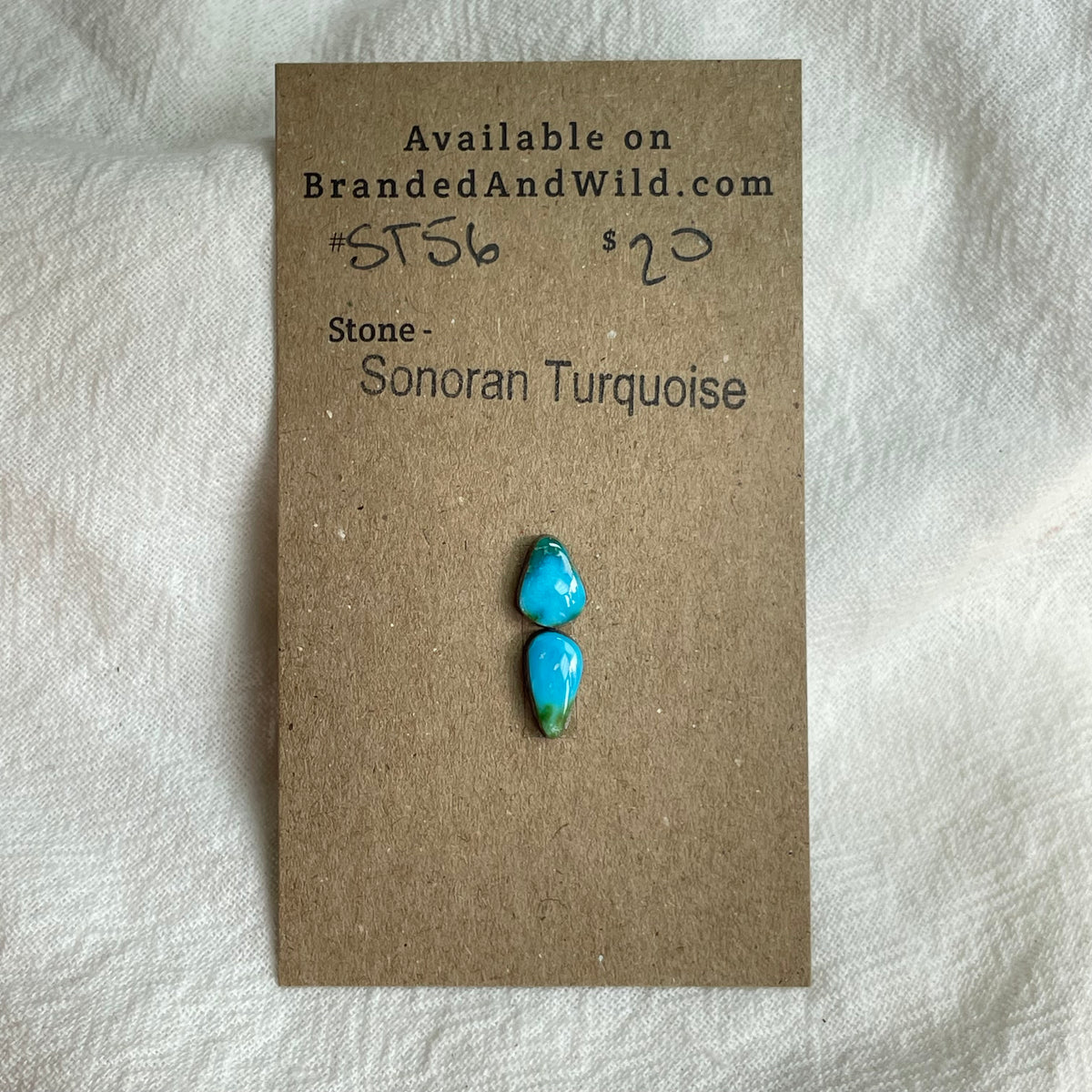 Sonoran Turquoise Cabochon - ST56 8CC493E6-0BA7-4920-8963-D700515FC8B8 Brandedandwild.com