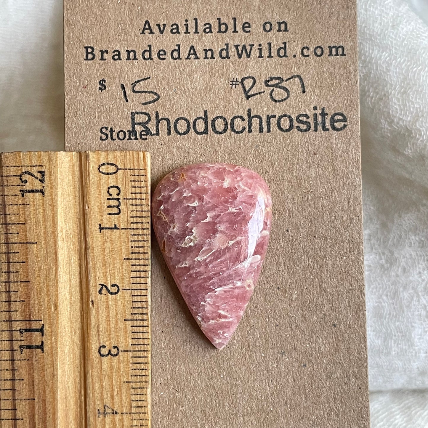 Rhodochrosite Cabochon - R87 8CCA3176-790A-4B1C-B529-BC63920D502C Brandedandwild.com