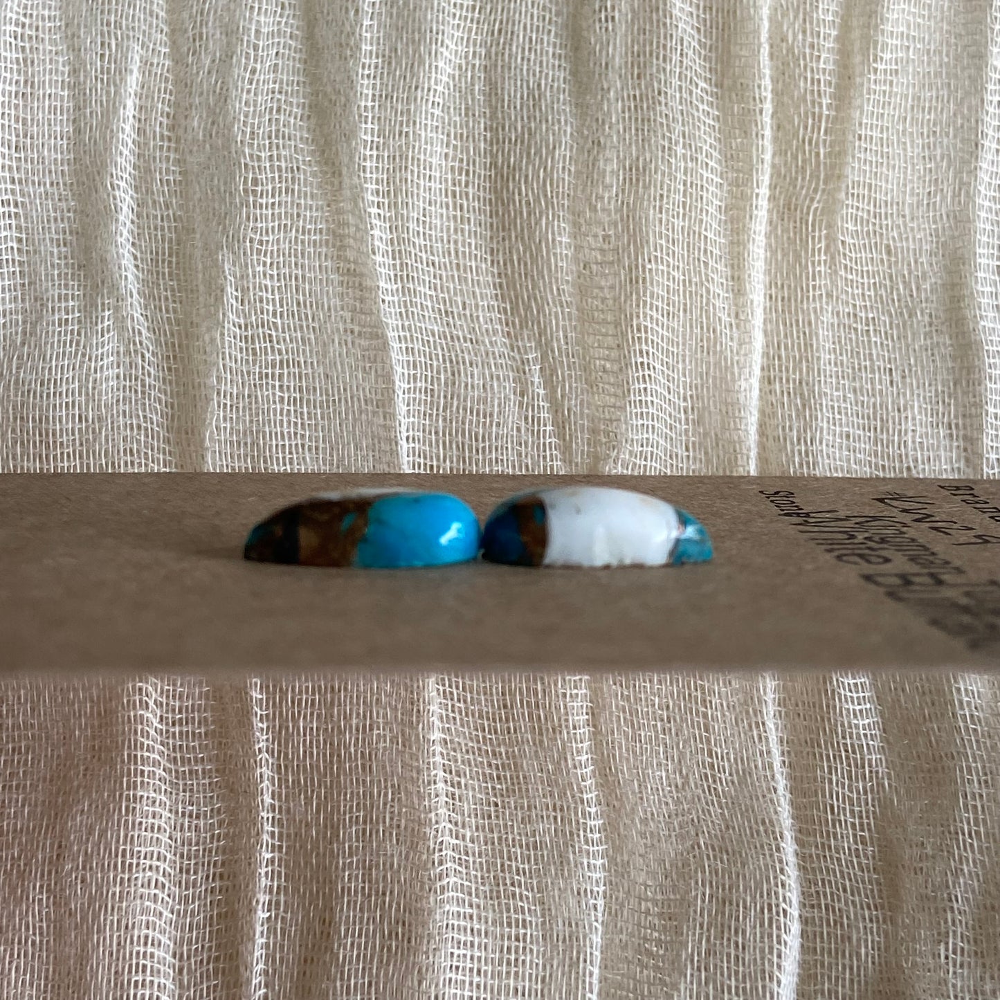 Kingman Turquoise, White Buffalo, Copper Cabochon - KW29