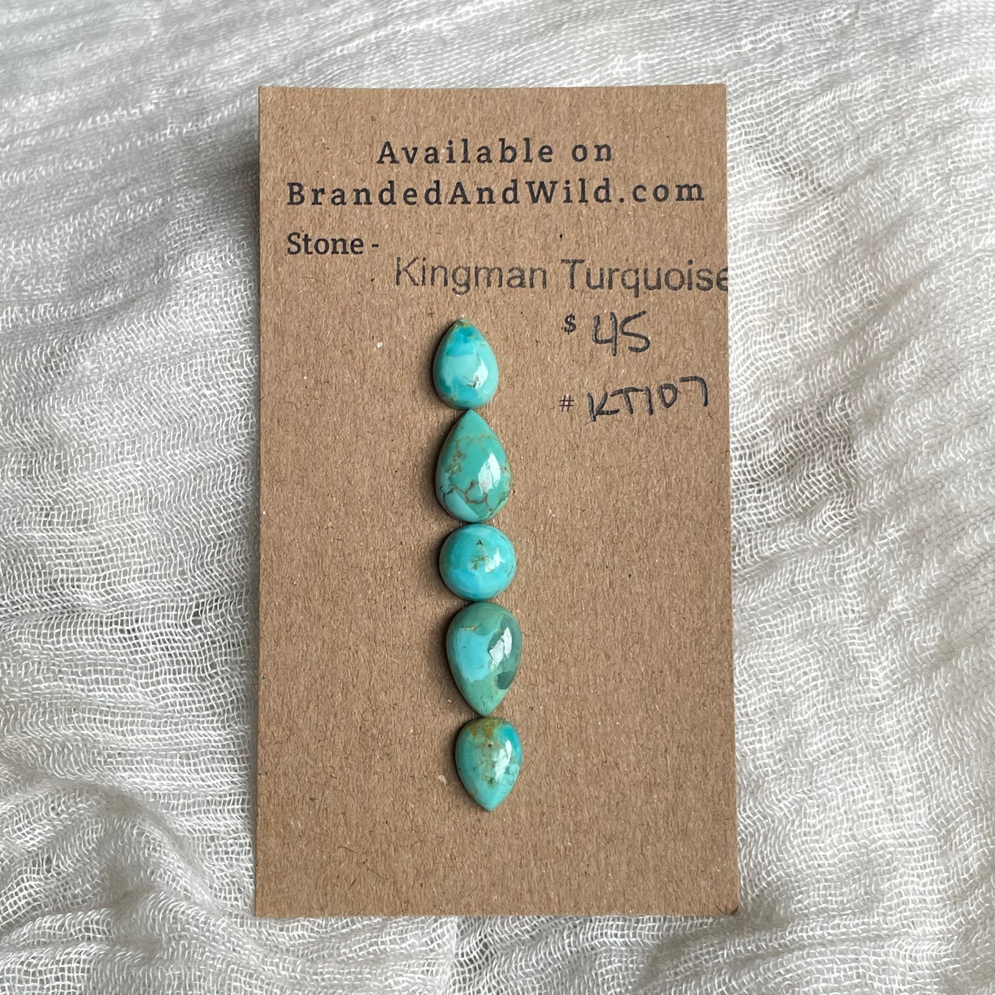 Kingman Turquoise Cabochon - KT107 8D0DDBB2-8DAD-418C-BC23-D77C335AEEF8 Brandedandwild.com