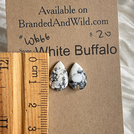 White Buffalo Cabochon - WB66 8D568B8D-98F9-4509-9A4E-9332E4F1EFF4 Brandedandwild.com