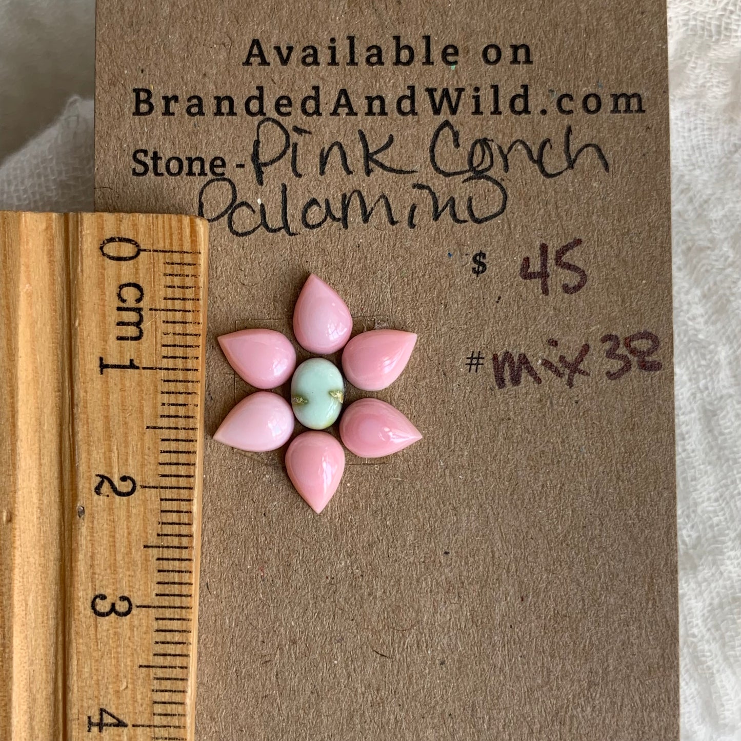 Palomino / Pink Conch Cabochon - Mix38