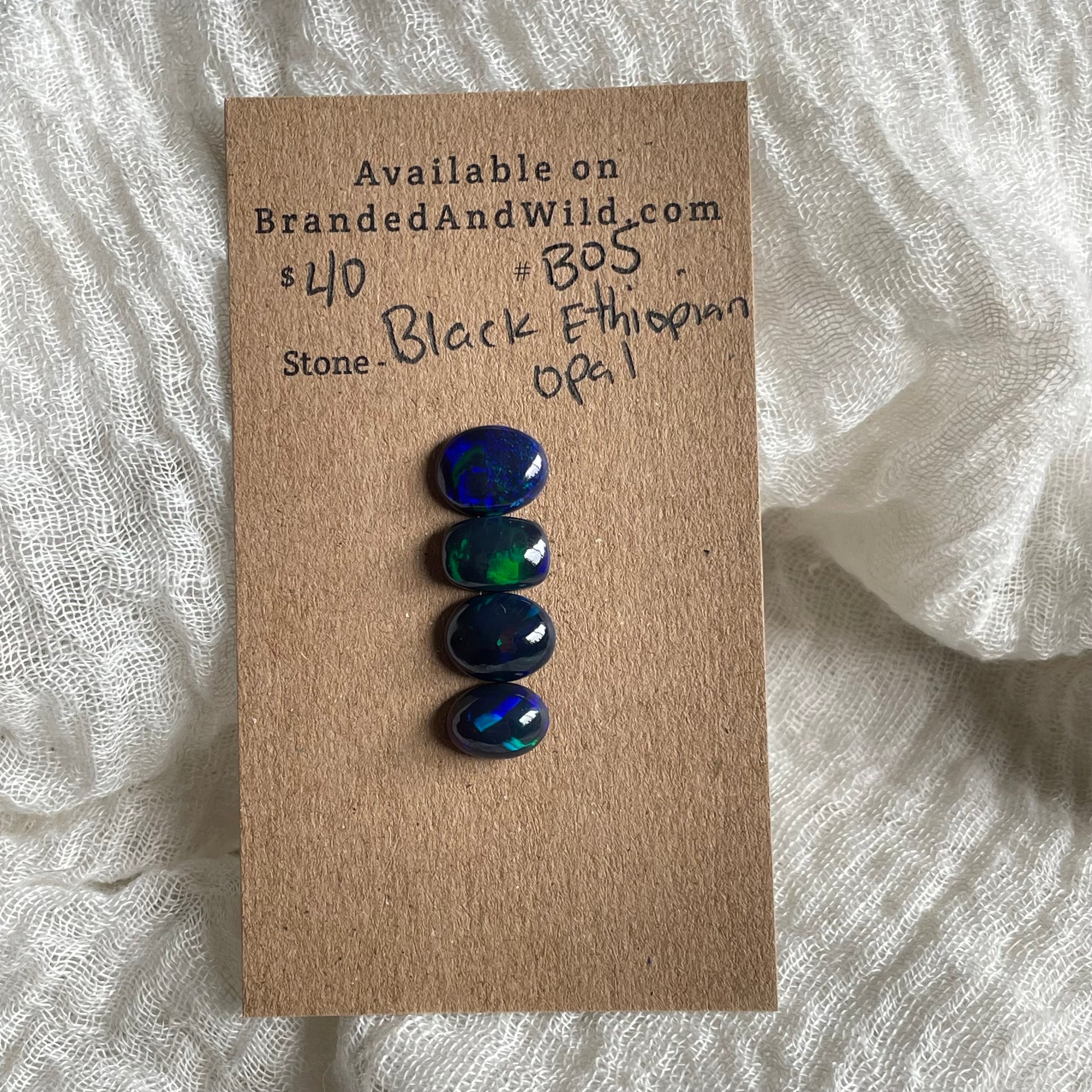 Black Opal - Cabochon - B05 8D65E0D5-5413-4561-9CC7-EB4161C0CBE8 Brandedandwild.com