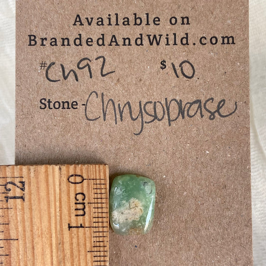 Chrysoprase Cabochon - Ch92 8D7AB714-E1E9-428F-8D61-B83355B6E3CA Brandedandwild.com