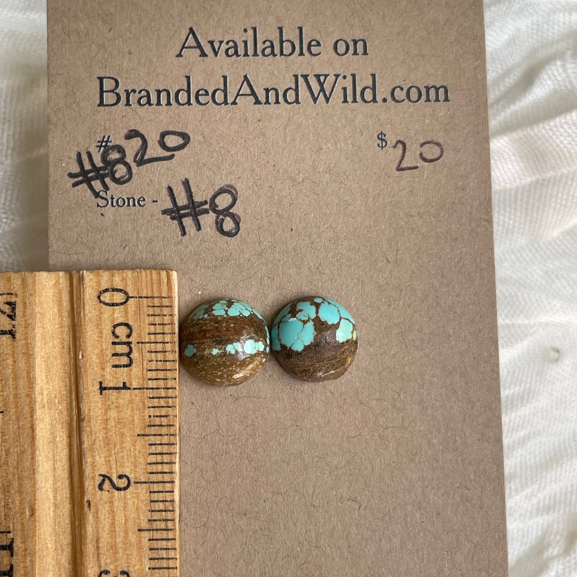 #8 Turquoise Cabochon - #820 8D8993B6-EA96-4D8A-B05B-FA4A82344B15 Brandedandwild.com