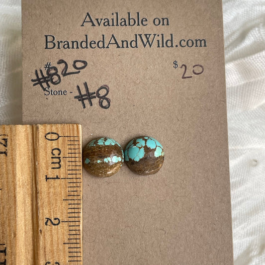 #8 Turquoise Cabochon - #820 8D8993B6-EA96-4D8A-B05B-FA4A82344B15 Brandedandwild.com