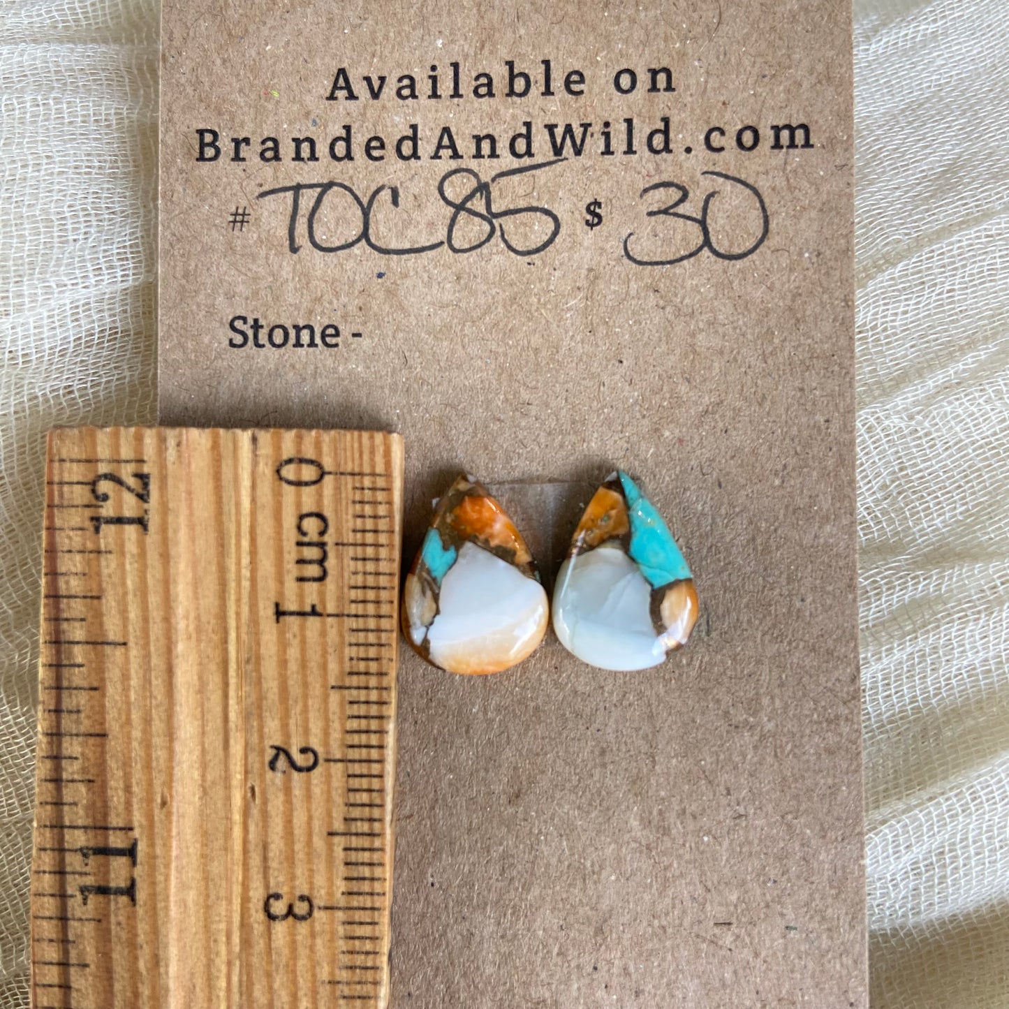 Turquoise, Oyster Shell, Copper Cabochon - TOC85 8D8EDEBE-768A-477E-B128-281BC9BAB428 Brandedandwild.com