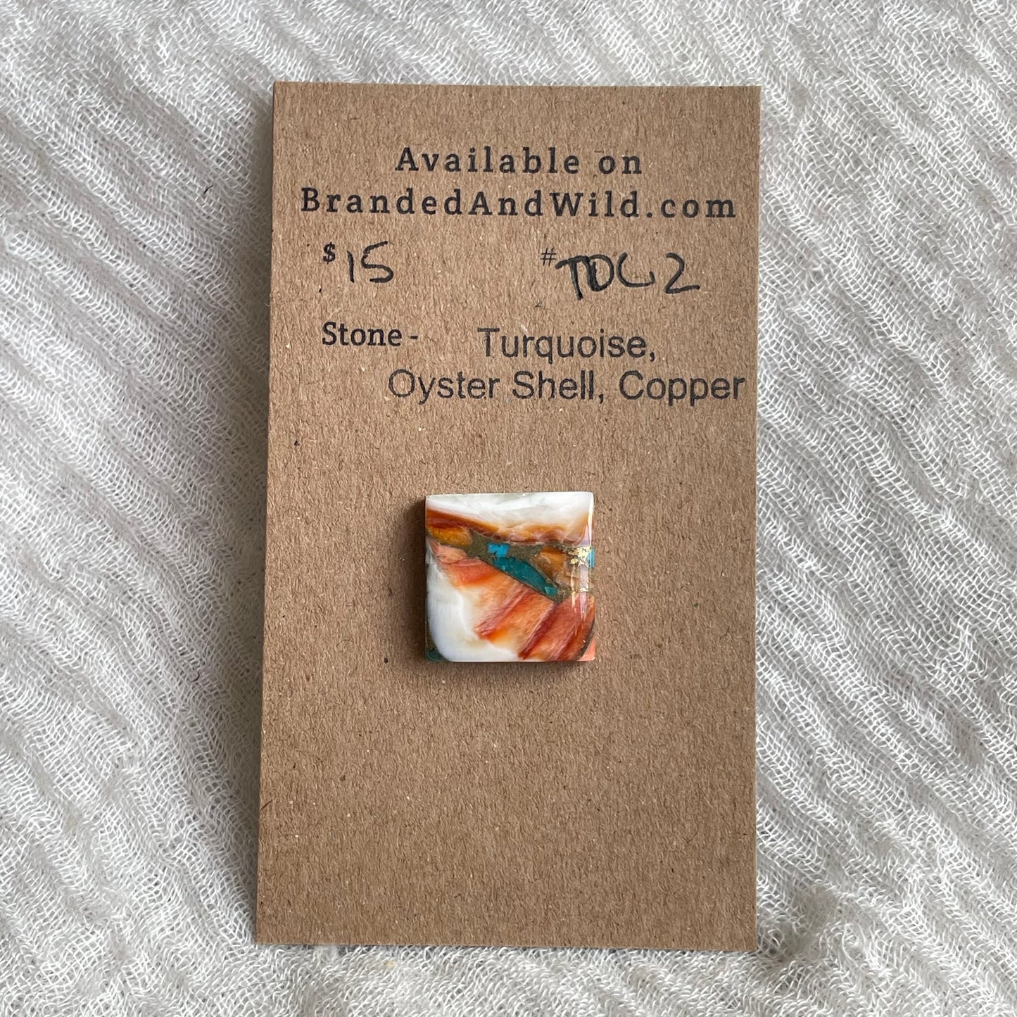 Turquoise, Oystershell, Copper Cabochon - TOC2 8DA93B59-9171-4DA3-87D2-FED73C35483F Brandedandwild.com