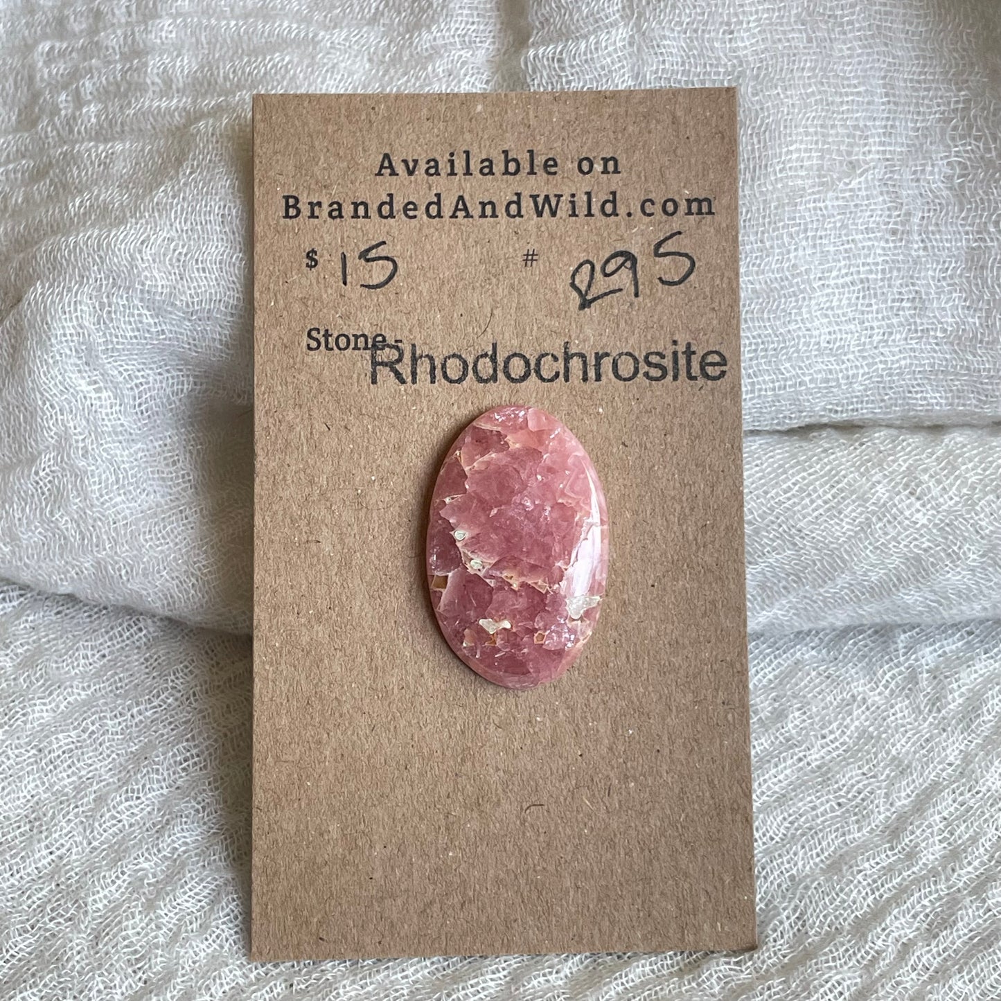 Rhodochrosite Cabochon - R95 8DC3183E-9238-4ECC-8280-4342124610B4 Brandedandwild.com