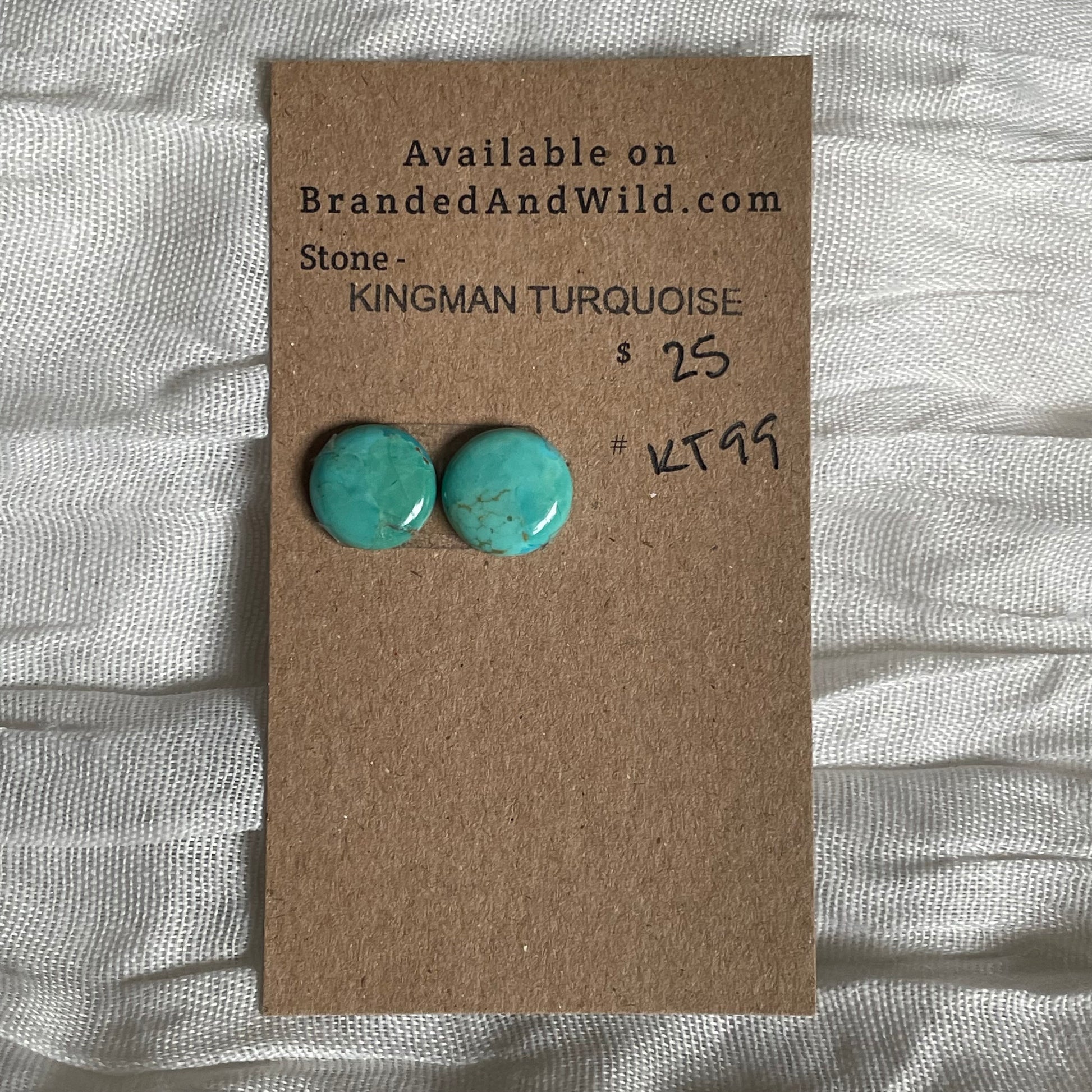 Kingman Turquoise Cabochon - KT99 8DEDF3B6-563D-4F4A-A8D0-3372337C3507 Brandedandwild.com