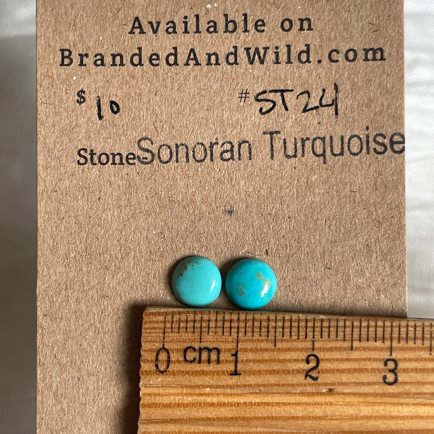 Sonoran Turquoise Cabochon - ST24 8E024BFC-7489-4B89-BAD8-D404166BC1D5 Brandedandwild.com
