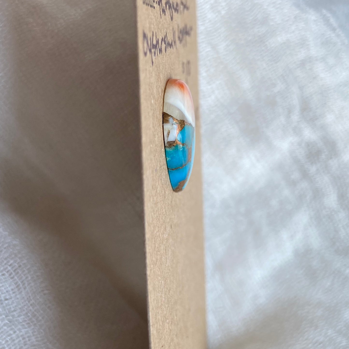 Turquoise, Oystershell, Copper Cabochon - TOC110