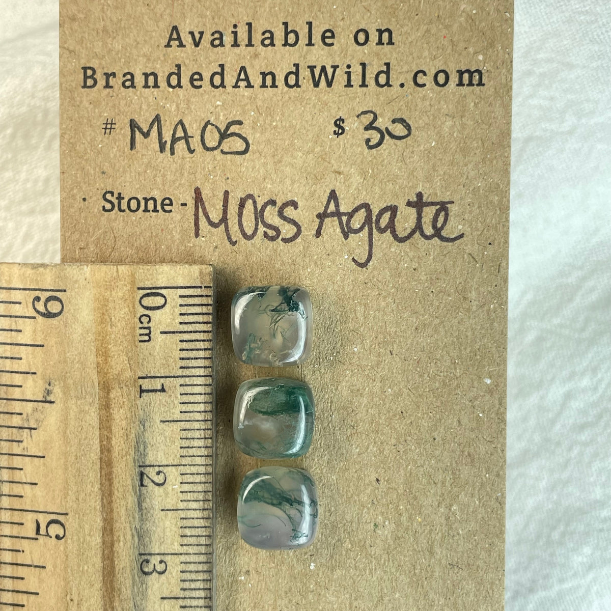 Moss Agate Cabochon - MA05 8E1069AA-C7D6-4B95-98AB-B0E84249D045 Brandedandwild.com