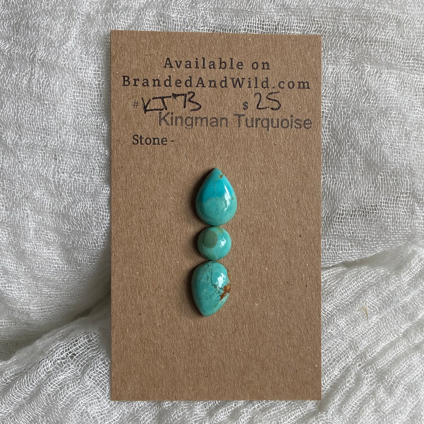 Kingman Turquoise Cabochon - KT73 8E2F0CBE-6B1D-4043-A363-7503D9061231 Brandedandwild.com